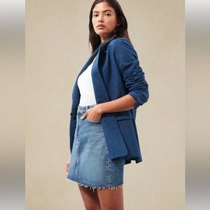 BR Denim Mini Skirt With Raw Hem 0P